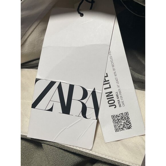 Zara Womens  Olive Green Slim Fit Dress Pants XXL Pockets Slits office Career - Picture 7 of 12